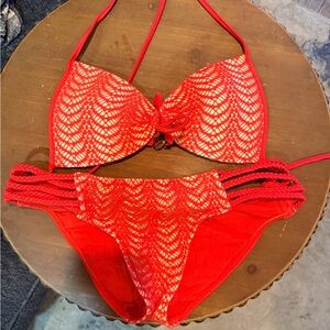 Luli Fama Red Bikini Set